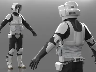  Star Wars Scout Trooper Rigged for Maya 
