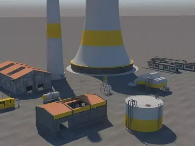 Nuclear Power Plant 3D Models 3D model