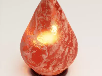 Salt lamp - Drop shaped Low-poly 3D model