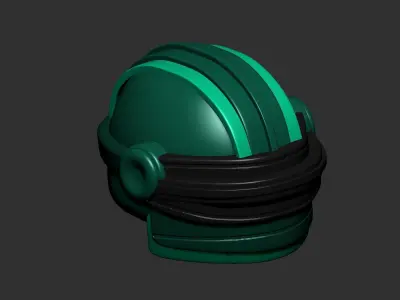 helmet high poly sculpt 3d printable  3D model