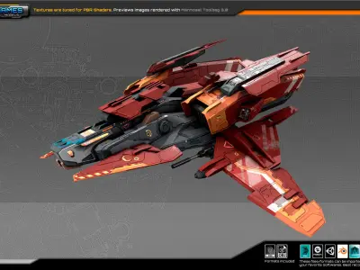 SF Bomber RX4 Low-poly 3D model
