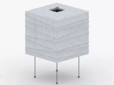 1410 - Paper Lamp Low-poly 3D model