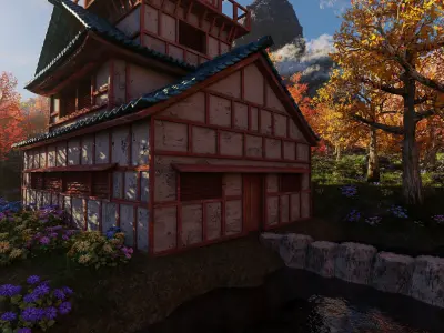 Japanese Scene 3D model