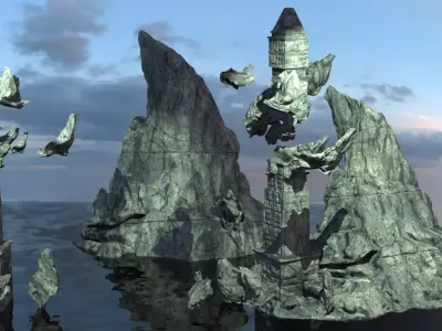 Ancient eldritch monoliths 3D 3D model