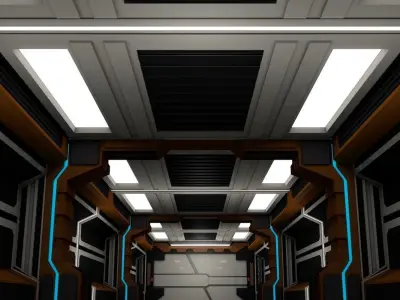 Sci Fi Corridor 3D model