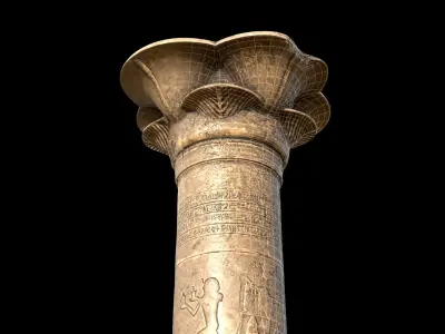 Egyptian Column 3D model
