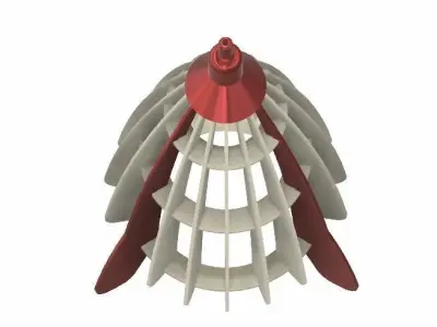 Moon Rocket Chandelier 3D print model