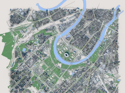 Moscow City Russia 3D model