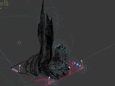 Future world - power system 3D model