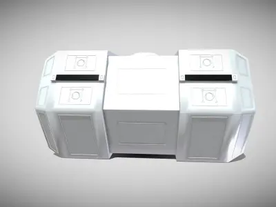 Sci-fi Cargo Container Low-poly 3D model