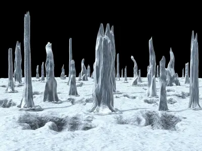Planet - Ice Cliff 04 3D model