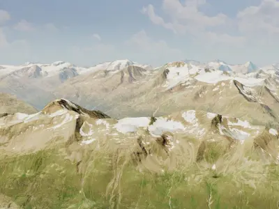 Mountains Landscape - New Zealand 3D model