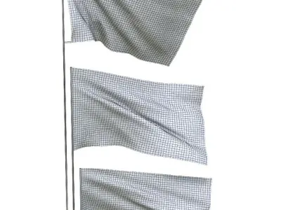 Flags of different countries 15 items 48 maps 3D model