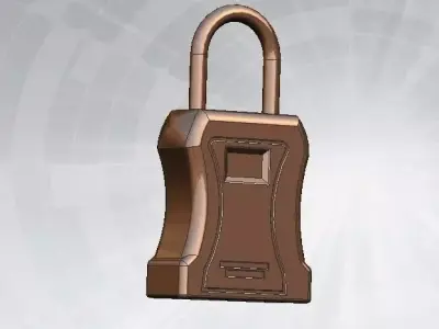 Lock with NX Free 3D model