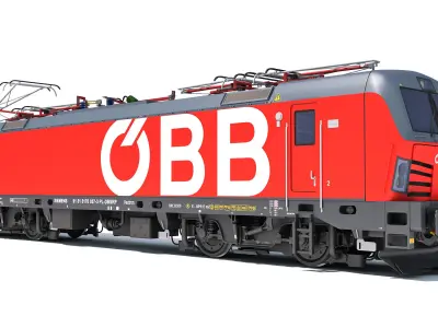 Siemens Vectron Locomotive Austrian Railways 3D model
