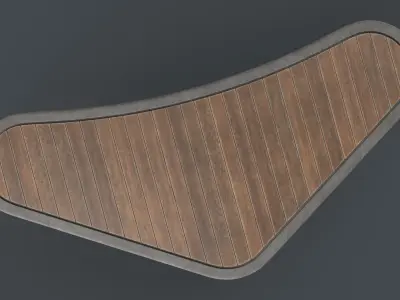 Modern Outdoor Bench 99 PBR Game Ready Low-poly 3D model