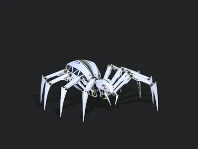 Spider Robot  Low-poly 3D model