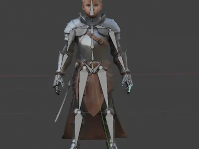 Young stylized knight Free 3D model