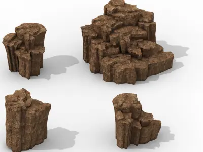 Brutal tribal - mountain 01 3D model