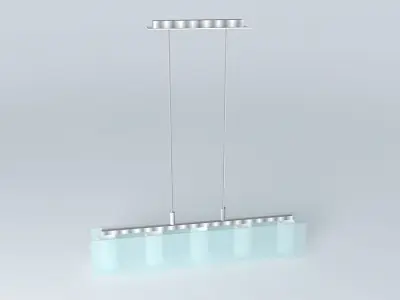 chandelier light fixture with two lights hanging from it Free 3D model