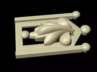 Central decor ornament for furniture Free 3D model 39
