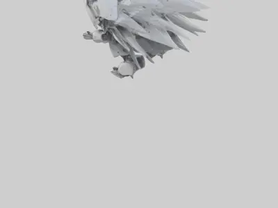 Robot version of a hedgehog model 3D model