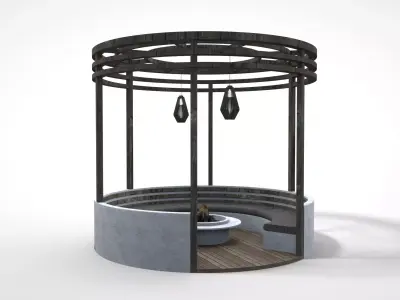 garden gazebo 3d model 3D model