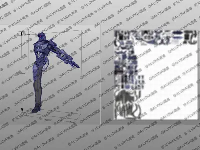 Honkai Star Rail Svarog Pepakura Full   Low-poly 3D model