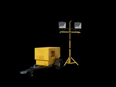 Light Stand with Generator  3D model