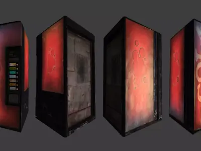 Fully detailed Vending Machine Low-poly 3D model