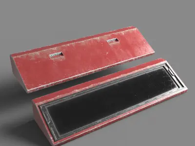Modular Cyberpunk Curb Pieces Low-poly 3D model