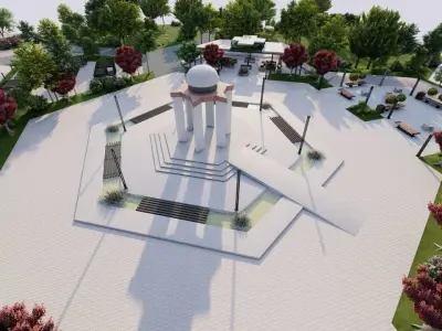 City park-Garden Park-landscape park 3D model