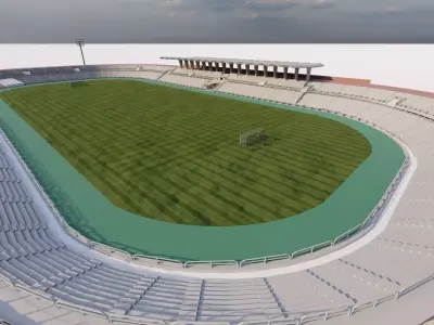 Football Stadium-American football 3D model