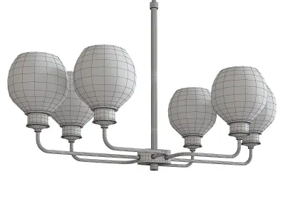 Mid Century Chandelier Low-poly 3D model
