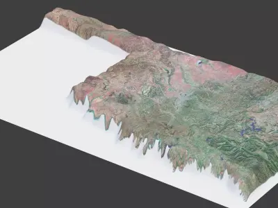 Oklahoma State Low-poly 3D model