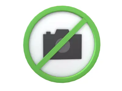 Prohibited Camera Symbol V1 004 Low-poly 3D model
