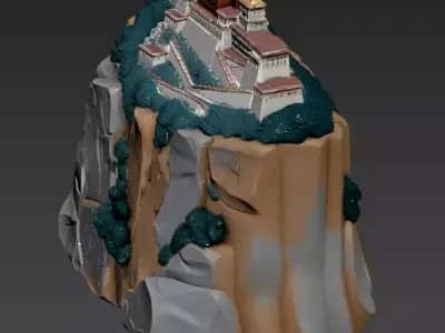 102Chinese style Potala Palace in Xizang 3D model