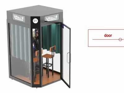 Compact Karaoke Booth Rigged 