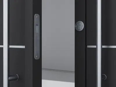 Aluminium door 57 3D model