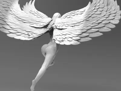 Skating on Heaven  Angel Statue 3D model