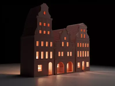 Christmas decor - candle holders  3D print model