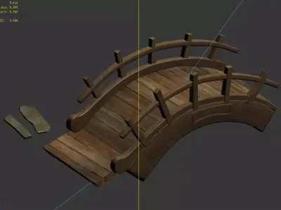 Field - Wooden Bridge 53 3D model