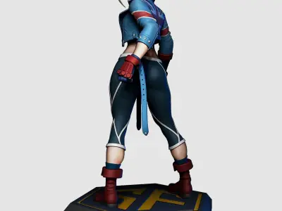 Cammy White Street Figher 6 3D Printable Statue 3D print model