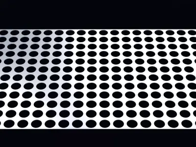 Perforated panel with 50 percent opening 25O72 3D model
