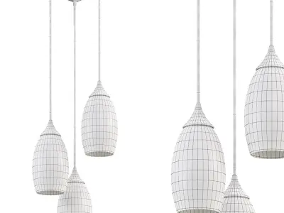 Sutter Creek Smoke Triangular Pendant By Elk Home 3D model