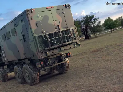 Armored Mobile Command Center Truck 3D model