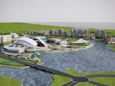 Singapore National Stadium 3D model