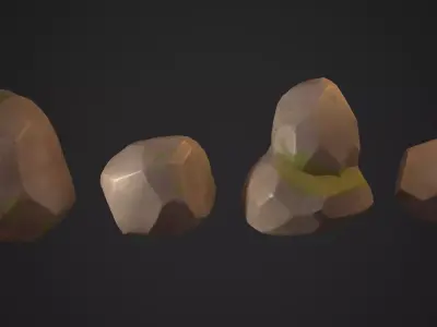 Rock Kit Low-poly 3D model