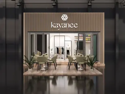 booth 6x3 two side open  3D model