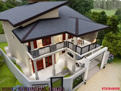 Modern residential building  3D model